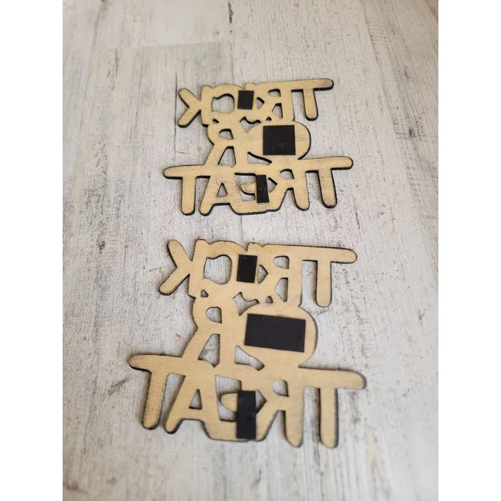 Trick or treat magnet‎ wooden Halloween vintage home decor set